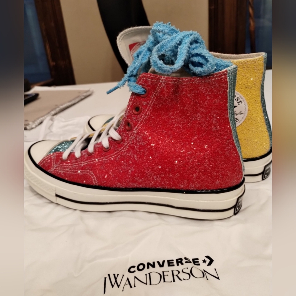 CONVERSE "ALL STAR 70 HI / JW ANDERSON GLITTER" - Picture 4 of 7